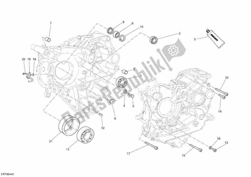 Toutes les pièces pour le Roulements De Carter du Ducati Superbike 1198 S Corse 2010